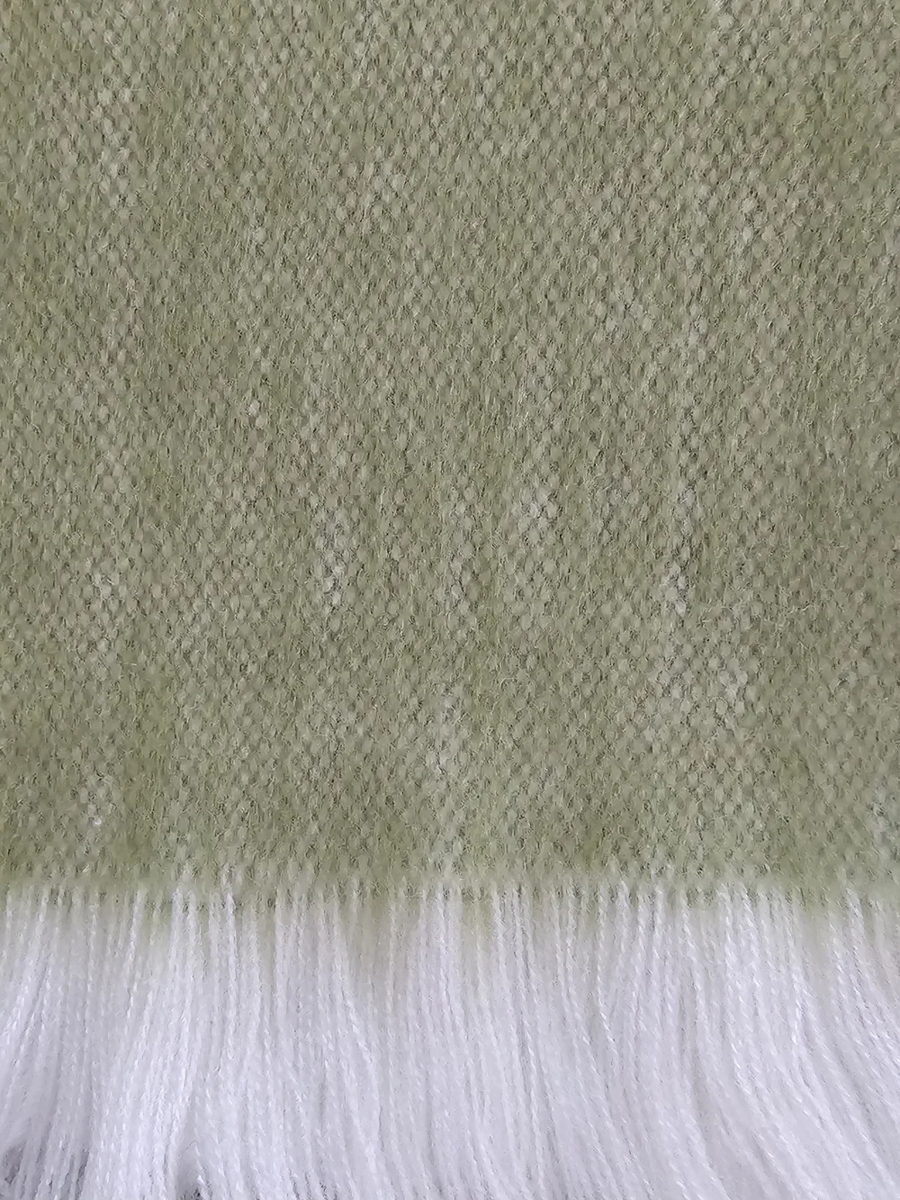 Alpaca Light Green Scarf Very Comfortable to Wear EUC